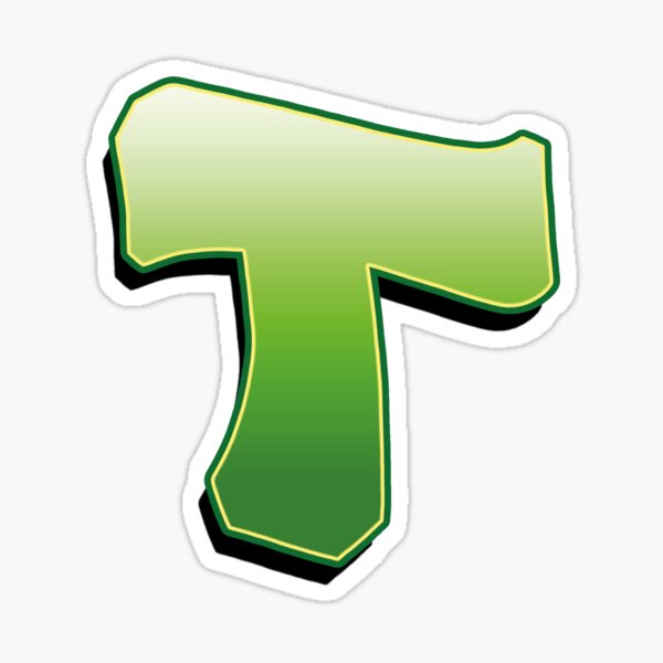 Letter T - Green Sticker