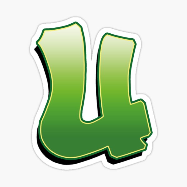 Letter U - Green Sticker