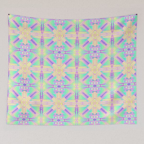 Item preview, Pastel neon colors geometric pattern 1 designed and sold by orangerinka.