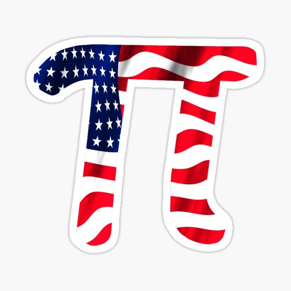 American Pi Funny Maths Logo Sticker