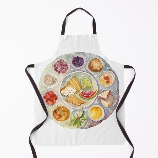Item preview, Seder plate, aquarelle, passover designed and sold by EmeraldeaArt.