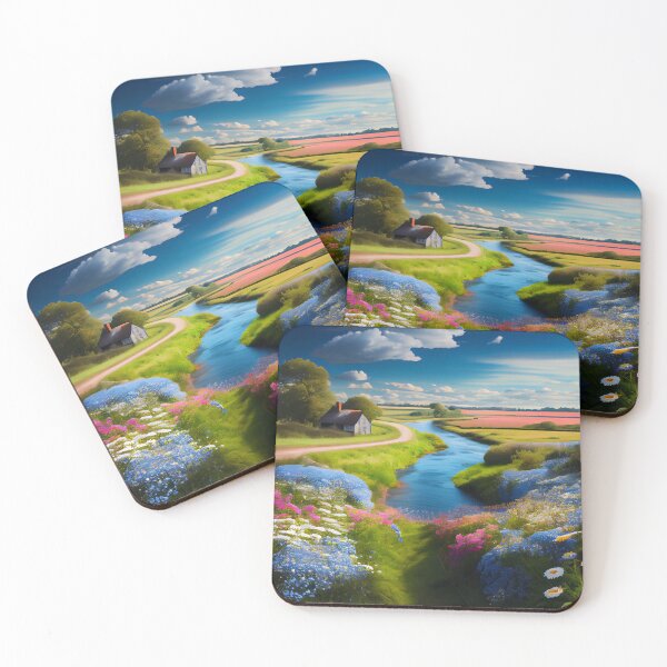 Item preview, Wonderful painterly view of English countryside -3 designed and sold by AIArtShopPro.