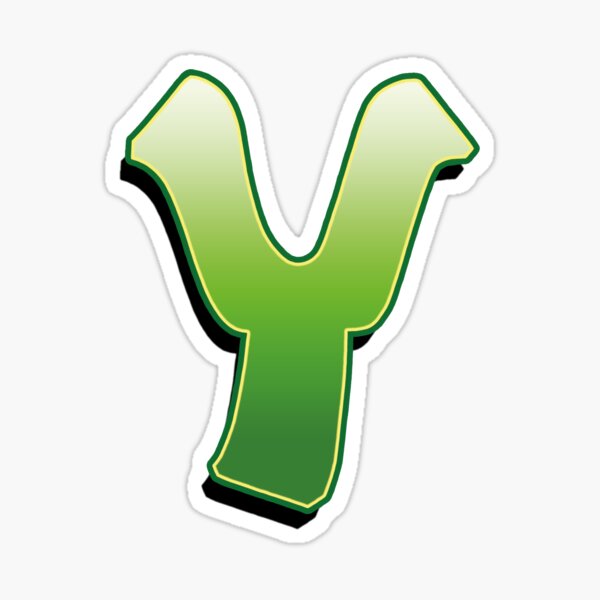 Letter Y - Green Sticker