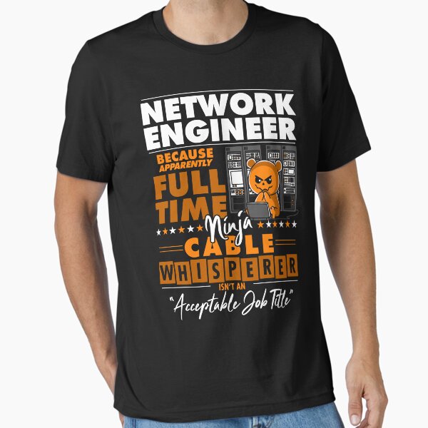 Item preview, Network Engineer Ninja Cable Whisperer Funny designed and sold by Nerd Shizzle.