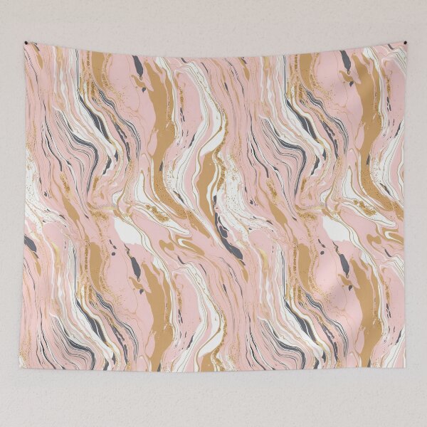 Item preview, Gold and Pink Paint Pour Pattern designed and sold by ayladesignz.