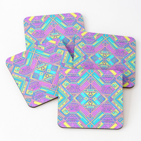 Item preview, Pastel neon colors geometric pattern 3 designed and sold by orangerinka.