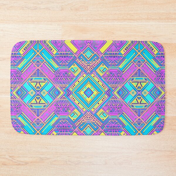 Item preview, Pastel neon colors geometric pattern 3 designed and sold by orangerinka.