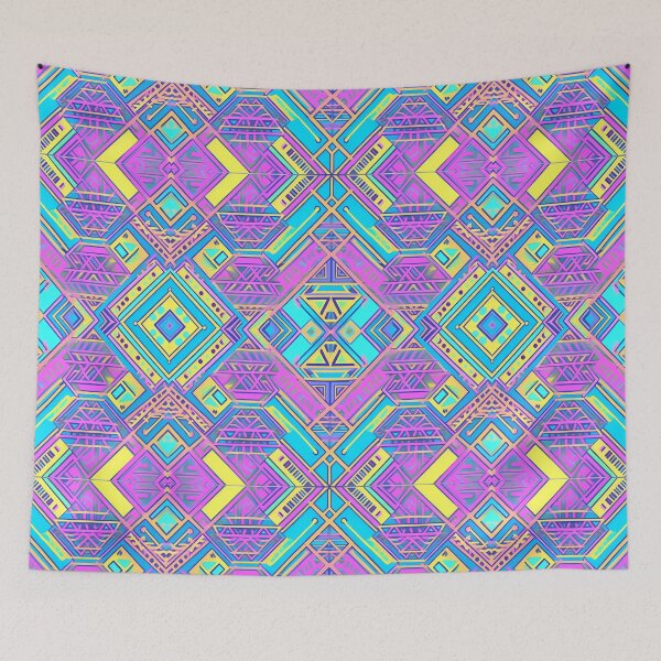 Item preview, Pastel neon colors geometric pattern 3 designed and sold by orangerinka.