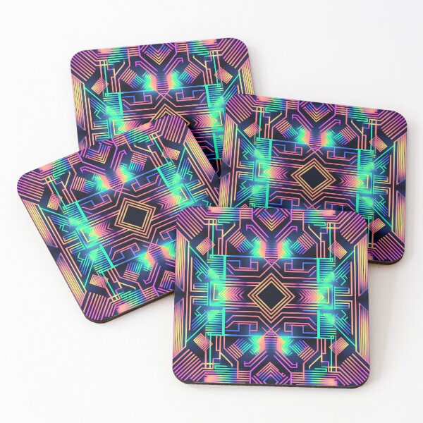 Item preview, Pastel neon colors geometric pattern 4 designed and sold by orangerinka.