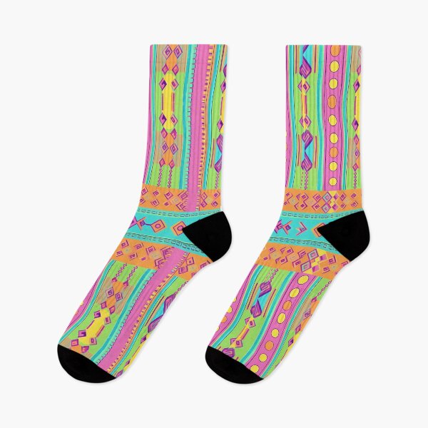 Item preview, Pastel neon colors geometric pattern 6 designed and sold by orangerinka.