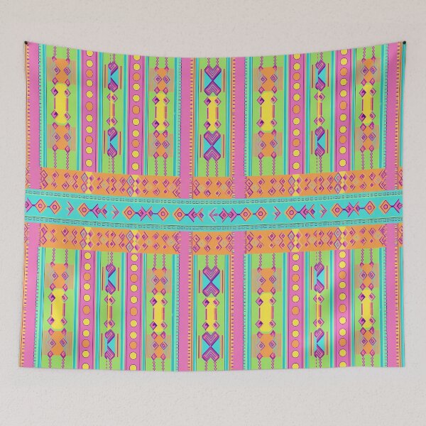 Item preview, Pastel neon colors geometric pattern 6 designed and sold by orangerinka.