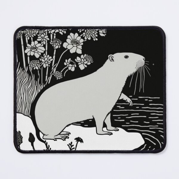 Item preview, Black and White Capybara designed and sold by Fragile Prints.