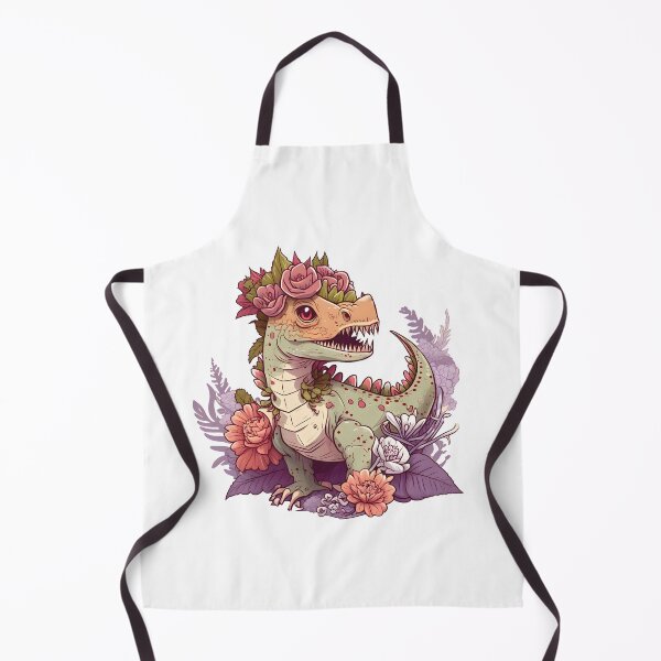 Artikelvorschau, Draco Rex süßer schöner Dinosaurier mit Blumen entworfen und verkauft von PatternBestFan.