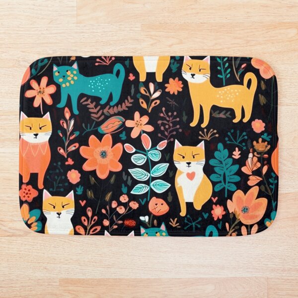 Item preview, Fox & Floral Friends: A Nature-inspired Pattern designed and sold by SweetRepeat.