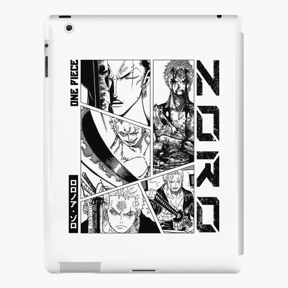 Roronoa Zoro - One Piece Manga Panel black version iPad Case & Skin for  Sale by Geonime