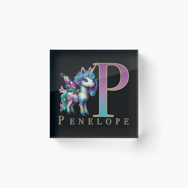 Item preview, Penelope name with a cute unicorn designed and sold by Lubellebubble20.