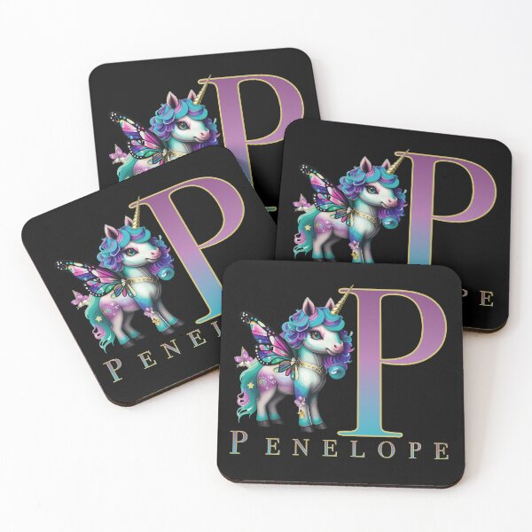 Item preview, Penelope name with a cute unicorn designed and sold by Lubellebubble20.