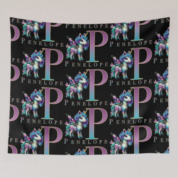 Item preview, Penelope name with a cute unicorn designed and sold by Lubellebubble20.