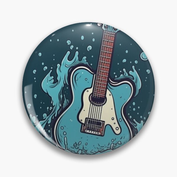 Item preview, Electric guitar making waves in water designed and sold by Digital-Space.
