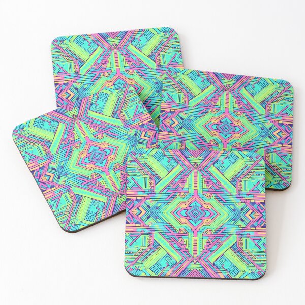 Item preview, Pastel neon colors geometric pattern 10 designed and sold by orangerinka.