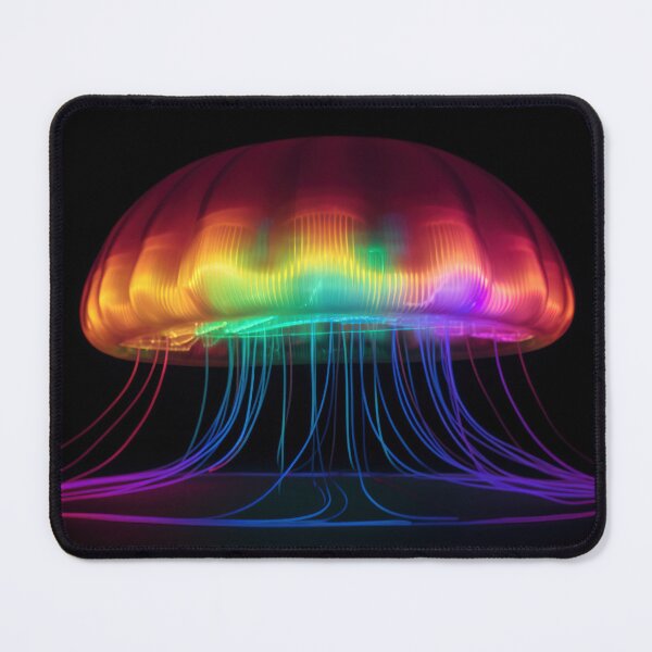 Item preview, A giant jellyfish made of rainbow colored lights 1 designed and sold by jetaiart.