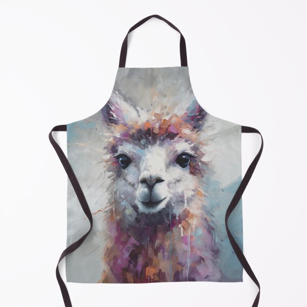 Item preview, Abstract Alpaca Impasto Art, Purple and Grey Palette Knife Style, Printed Animal Painting for Livingroom Wall Décor, Animal Art designed and sold by VinceVanSloth.