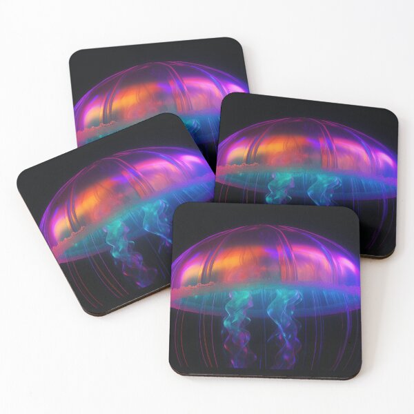 Item preview, A giant jellyfish made of rainbow colored lights 4 designed and sold by jetaiart.