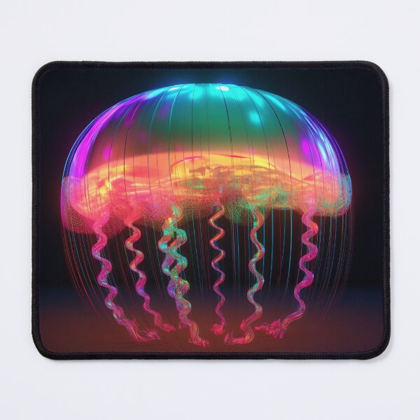 Item preview, A giant jellyfish made of rainbow colored lights 4 designed and sold by jetaiart.