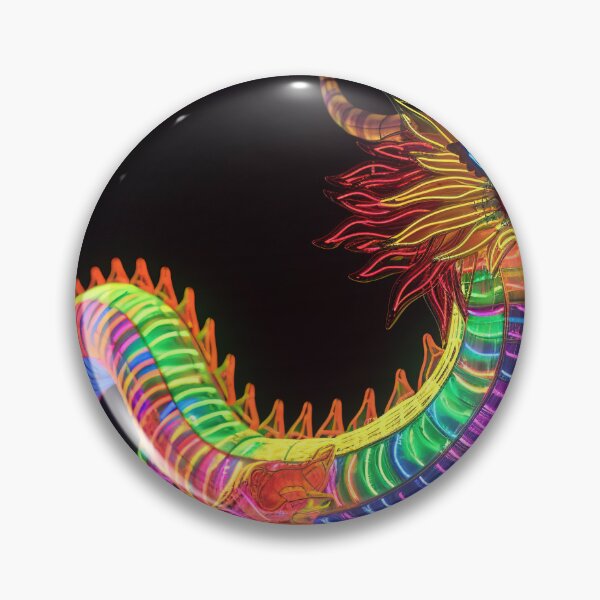 Item preview, Dragon made of rainbow colored lights 6 designed and sold by jetaiart.
