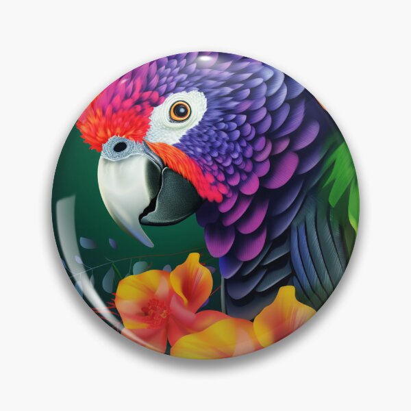 Item preview, Rainbow Tropical Parrot Portraiture designed and sold by Junior's Digital Designs.