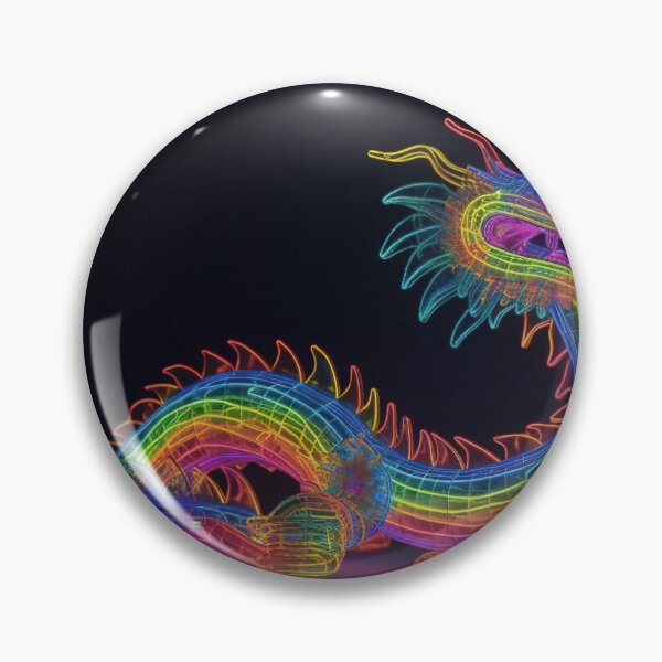 Item preview, Dragon made of rainbow colored lights 7 designed and sold by jetaiart.