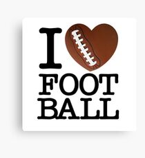 I Heart Football Canvas Print