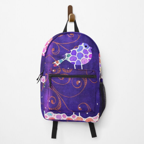 Item preview, Whimsical Night Birds in Purple Art designed and sold by Sharon Cummings Art.