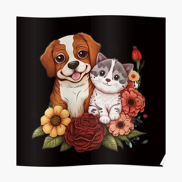 Cat And Dog Wall Art For Sale | Redbubble