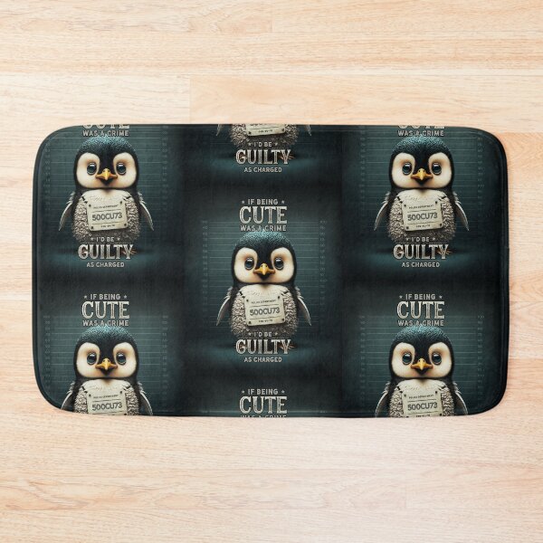 Item preview, If Being Cute Was A Crime, I'd Be Guilty As Charged. Cute penguin mugshot. designed and sold by HappyPrompt.