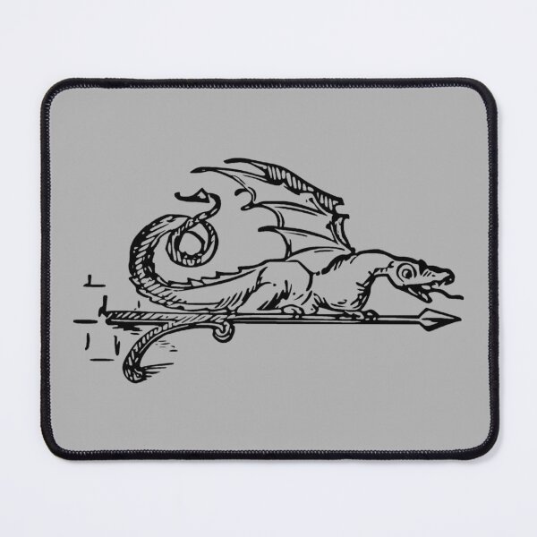 Item preview, Green Dragon Tavern Sign, Black, Transparent Background designed and sold by AndrewCotten.