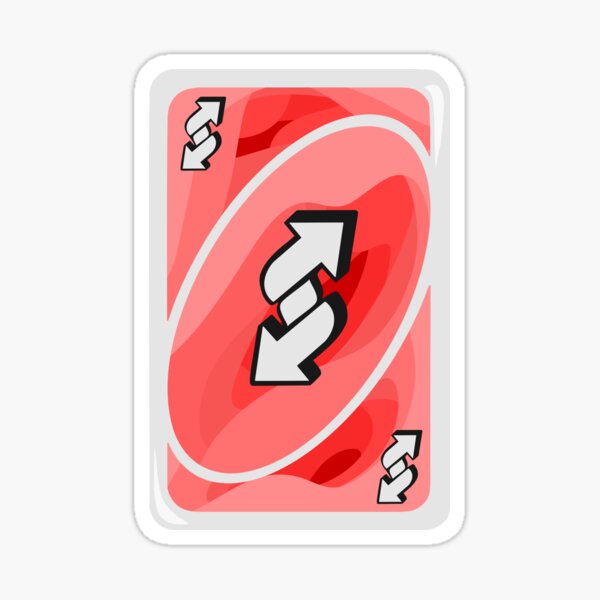 UNO reverse card - red Sticker for Sale by J-Elita