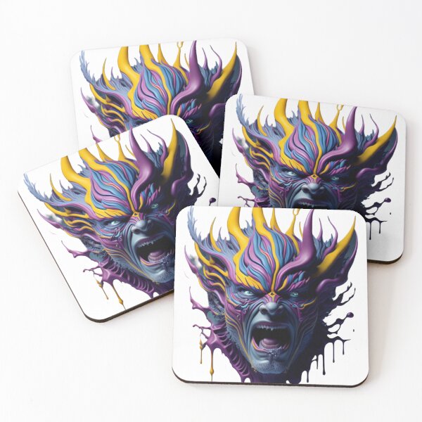 Aperçu de l'œuvre Psycho Head #11 Part of the Psycho Heads Collection créée et vendue par Psychedelic Psychos.