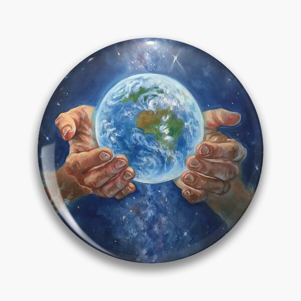 Item preview, Heal the world / Holding the world in your hand / Protect Gaia / Environmental protection / Care for your future oilpainting artwork designed and sold by Lotusalchemy.