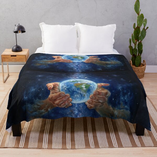 Item preview, Heal the world / Holding the world in your hand / Protect Gaia / Environmental protection / Care for your future oilpainting artwork designed and sold by Lotusalchemy.
