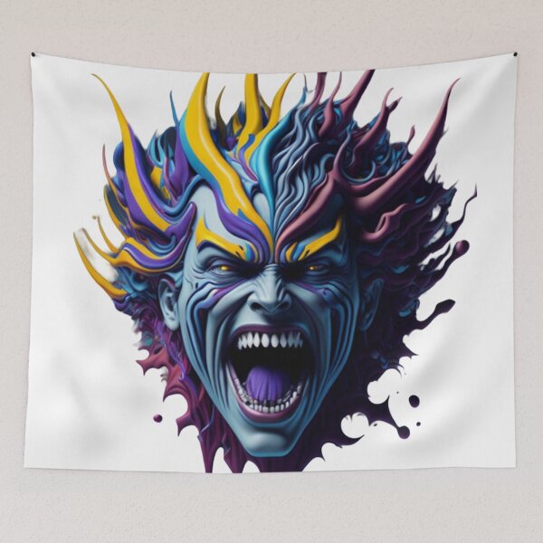 Artikelvorschau, Psycho Head #13 Teil der Psycho Heads-Sammlung entworfen und verkauft von Psychedelic Psychos.