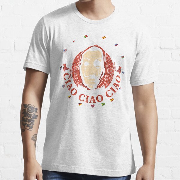Money Heist O' Bella Ciao Ciao Ciao - Grunge Flags Essential T-Shirt
