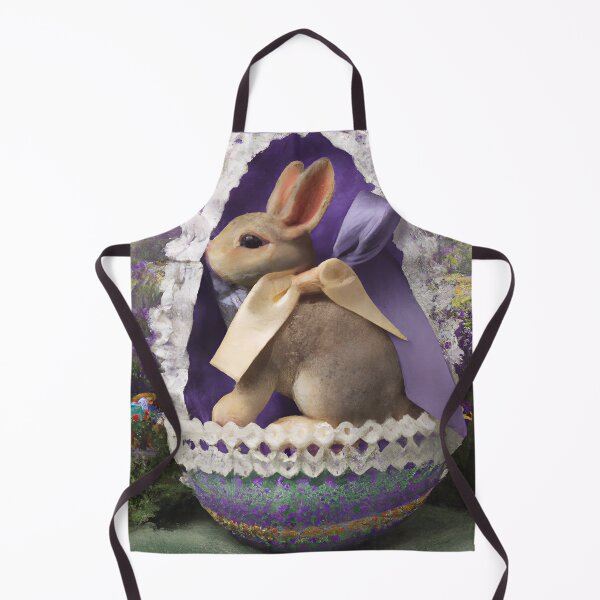 Item preview, Cute Bunny Rabbit in Beautifully Decorated Easter Egg in a Spring Garden designed and sold by DreamyEscapism.