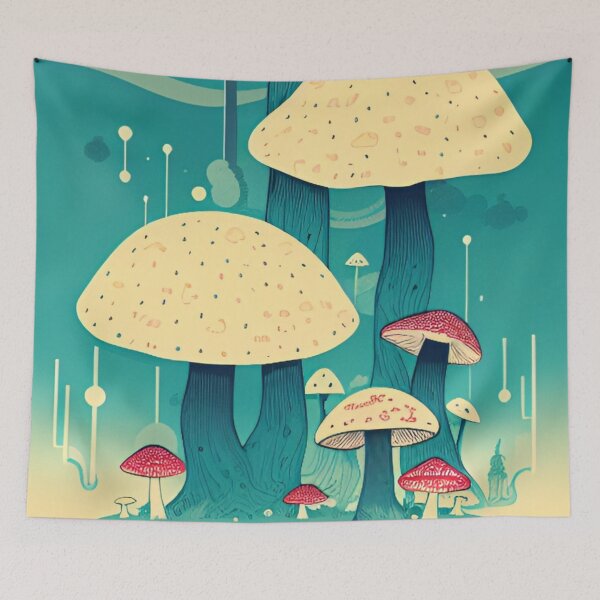 Item preview, Mushrooms Fantasy Land  designed and sold by pixxiesart.