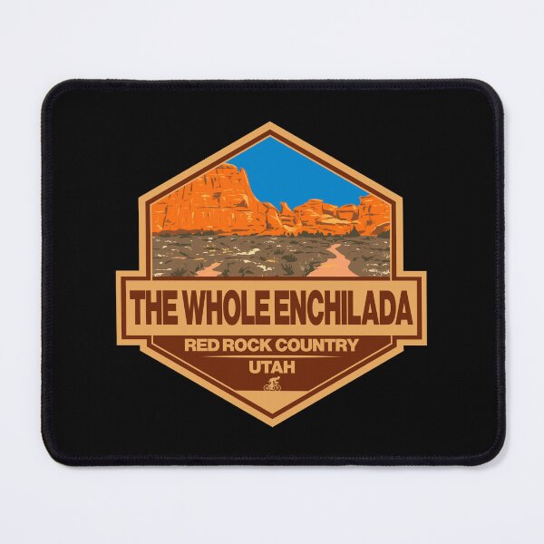 Item preview, The Whole Enchilada Trail Utah Travel Art Badge designed and sold by KrisSidDesigns.
