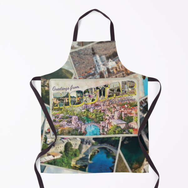 Item preview, Greetings from Mostar in Bosna and Herzegovina Vintage style retro design designed and sold by DeveloperProp0.