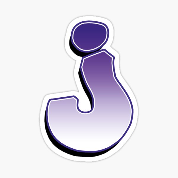 Letter J - Purple Sticker
