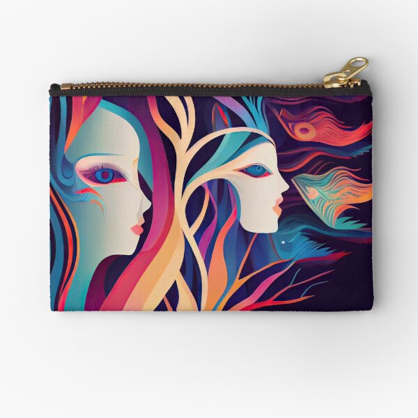 Abstract Surrealism #5. Collection “Woman’s fantasy” Zipper Pouch