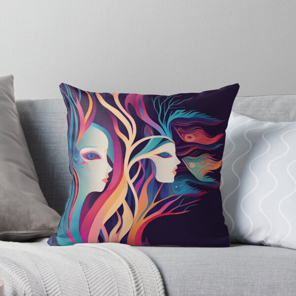 Abstract Surrealism #5. Collection “Woman’s fantasy” Throw Pillow