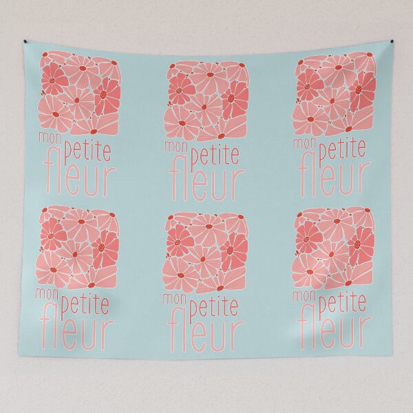 Aperçu de l'œuvre Bonjour printemps mon âme hippie petite fleur citations françaises créée et vendue par Renata Illustrata.